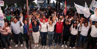 Guadalupe Cuautle cierra campaña en la colonia Concepción Guadalupe