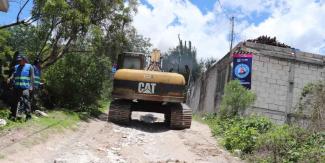 Arrancan obras de construcción del camino al panteón en San José el Aguacate