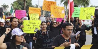 Marcha de estudiantes en defensa de la Justicia