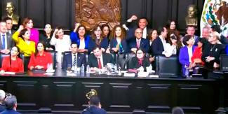 Entre protestas el Senado aprobó la reforma al Poder Judicial