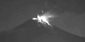 Expulsa ceniza el Popocatépetl; registró explosiones durante la madrugada 