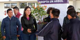 Alcaldesa de San Andrés Cholula lanza jornada “Adopta un Árbol” para promover sostenibilidad