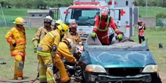 Cruz Roja atiende más accidentes viales en Puebla