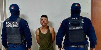 Con arma detienen a ladrón de negocio en Cuautlancingo