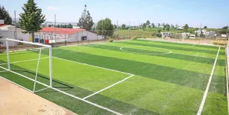 Cancha deportiva del Bachillerato 5 de Mayo en Cuautlancingo al 90%