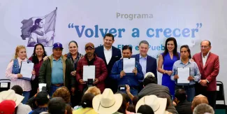 “Volver a crecer” devuelve tranquilidad y patrimonio a familias productoras de Puebla