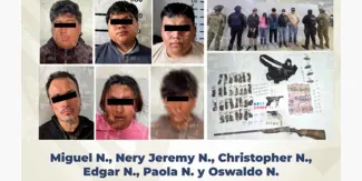Detienen a seis por drogas, extorsión y armas en Texmelucan
