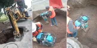 Los trabajos permitieron reparar la tubería, recuperar la estabilidad del subsuelo y reestablecer la vialidad