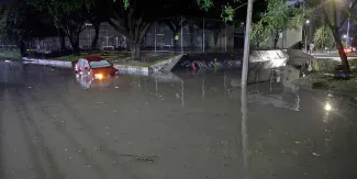 Reportan desbordamiento de laguna de San Baltazar e inundaciones en Puebla