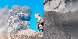 Reviven videos de la erupción del volcán Dukono que dejó tres muertos