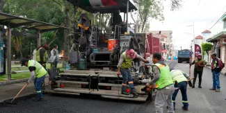 Supervisa Pepe Chedraui avances del Tren Capitalino de Pavimentación en avenida 16 de Septiembre