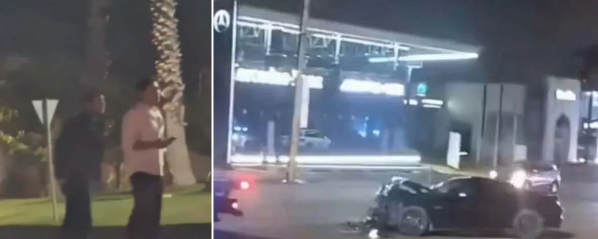 Juniors provocan choque en la Atlixcáyotl; Mustang queda destruido tras carreritas