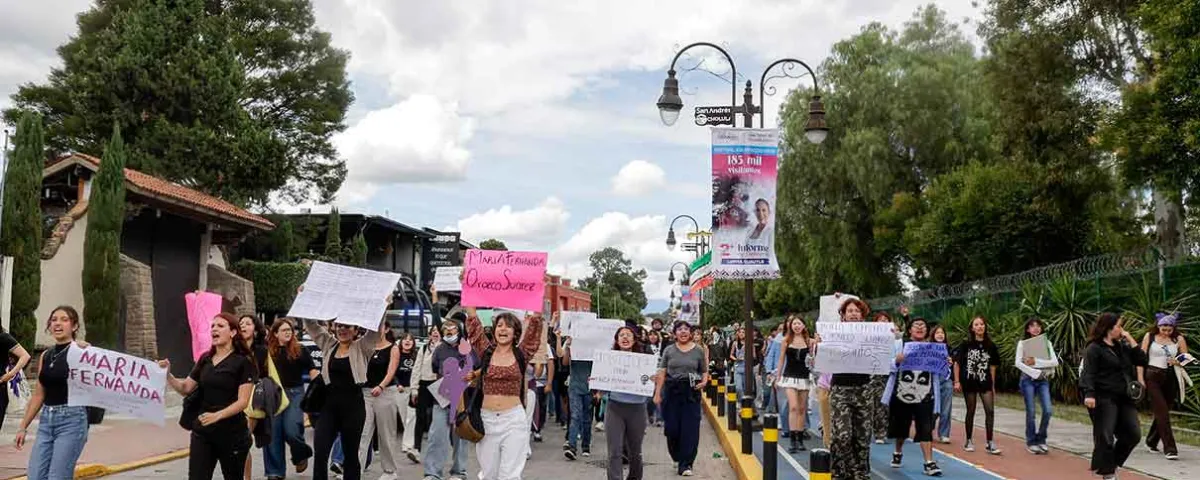 Estudiantes de UDLAP marchan por María Fernanda Orozco y exigen justicia