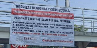 Médicos del Issste Puebla exigen la basificación prometida por Obrador