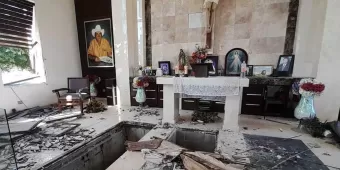 Vandalizan capilla de la familia de Dámaso López 'El Licenciado' en Culiacán, Sinaloa