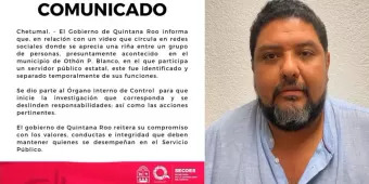 VIDEO. Separan del cargo a subsecretario de Gobierno de Quintana Roo por pelea en Chetumal