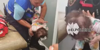 VIDEO. Heroísmo en el Metro: Policía de la SCC de la CdMx salva a bebé de asfixia 