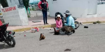 Madre e hija fueron arrolladas por un ebrio motociclista en Tlahuapan 