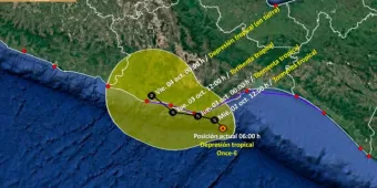 Alerta por formación de depresión tropical 11-E frente a las costas de México